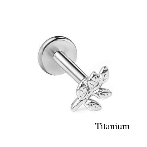 Labret/helix/tragus piercing en titane F136 avec un arbre