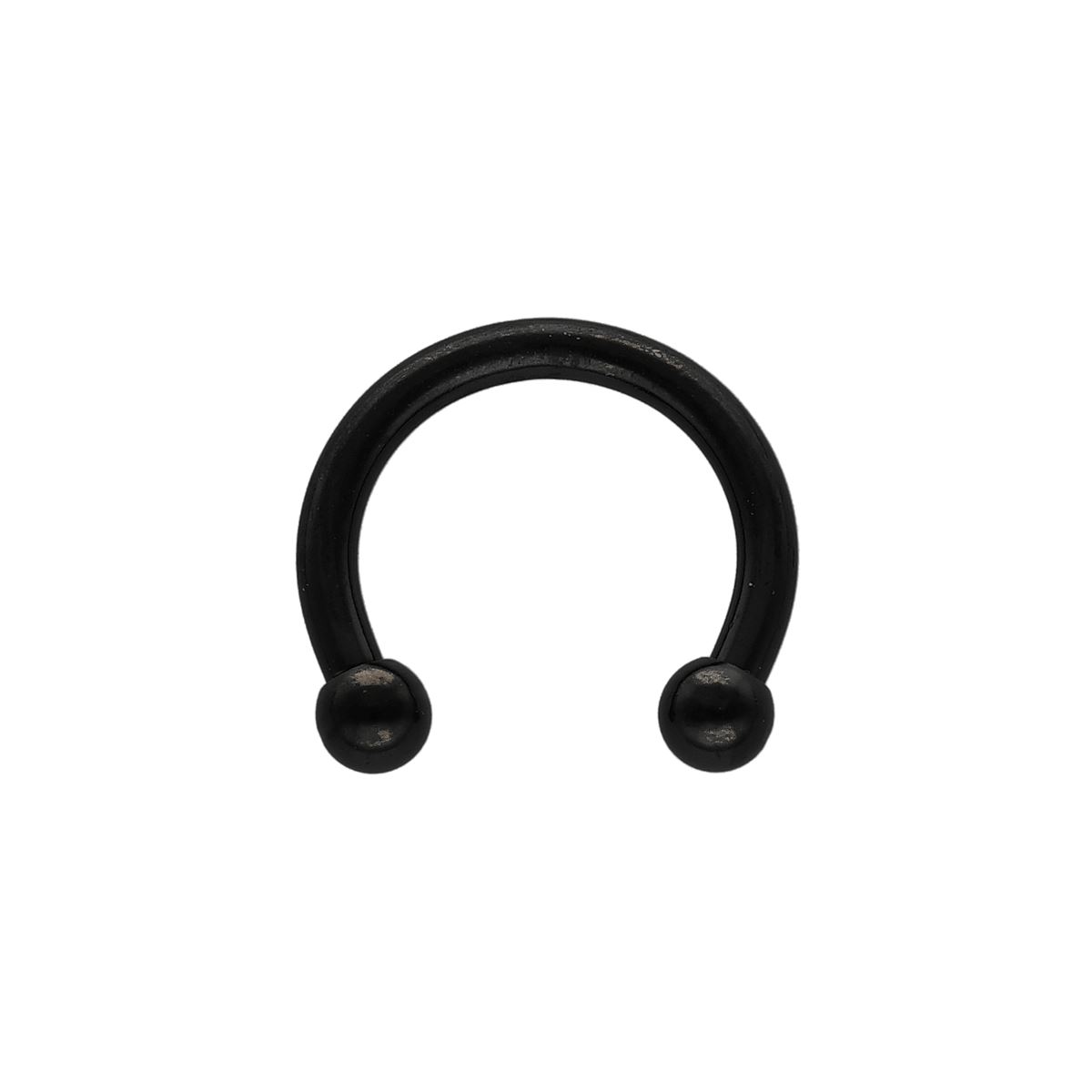 Hoefijzer in zwart chirurgisch staal, 1.6mm