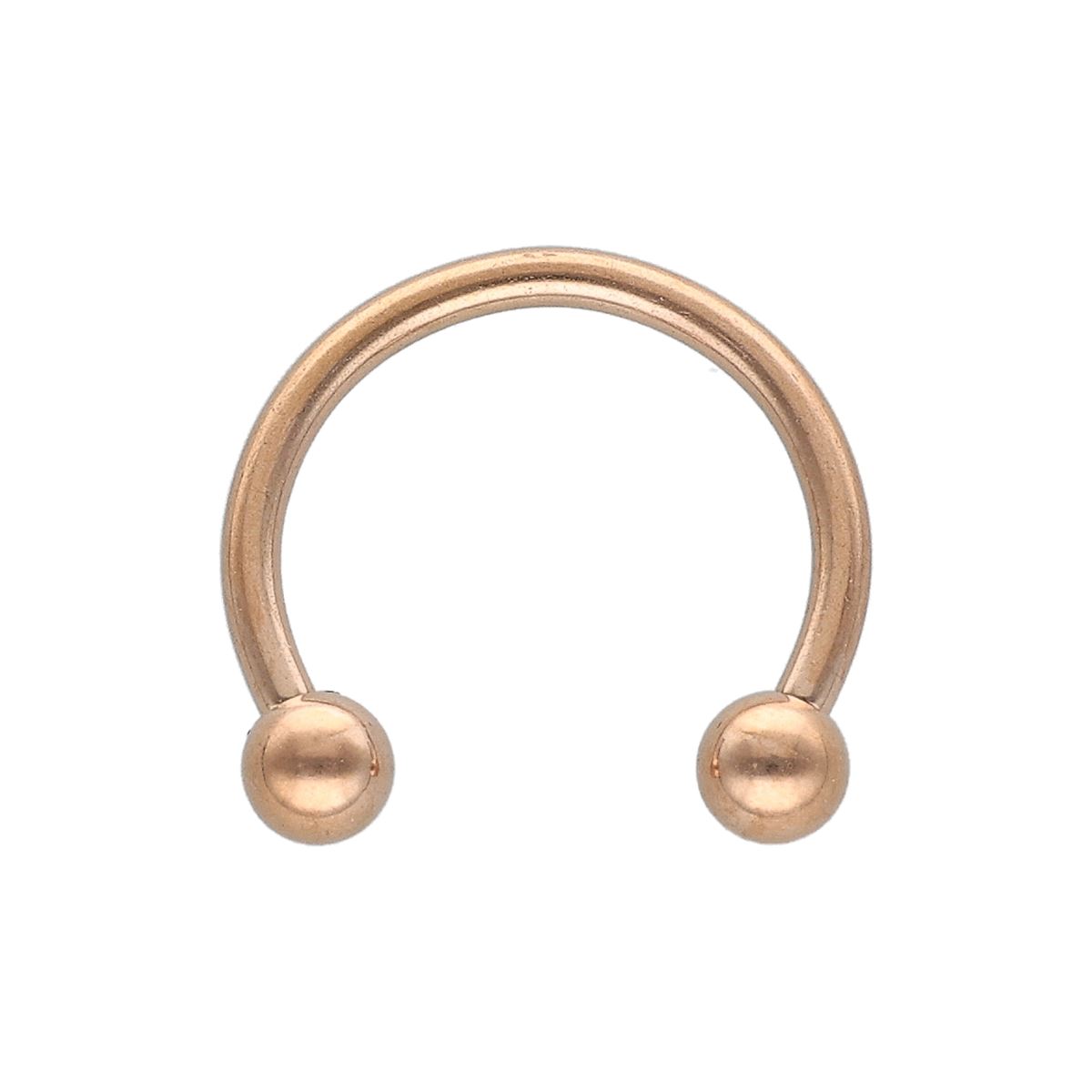 Hoefijzer in goud rose chirurgisch staal, 1.2mm