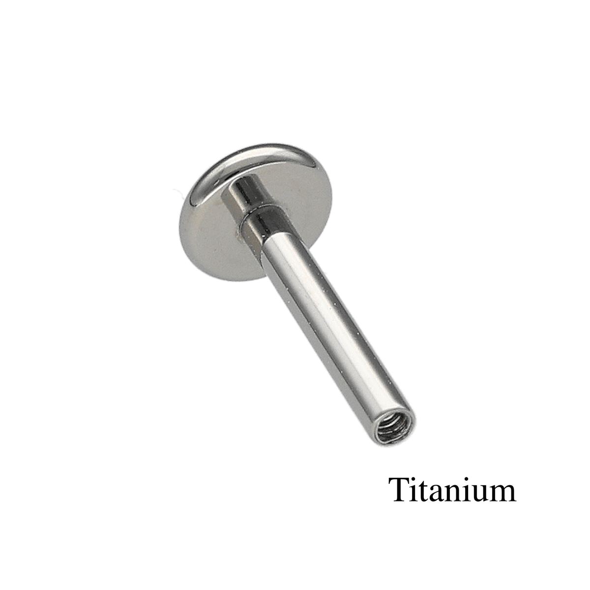Labret in titanium, inner 1.2mm