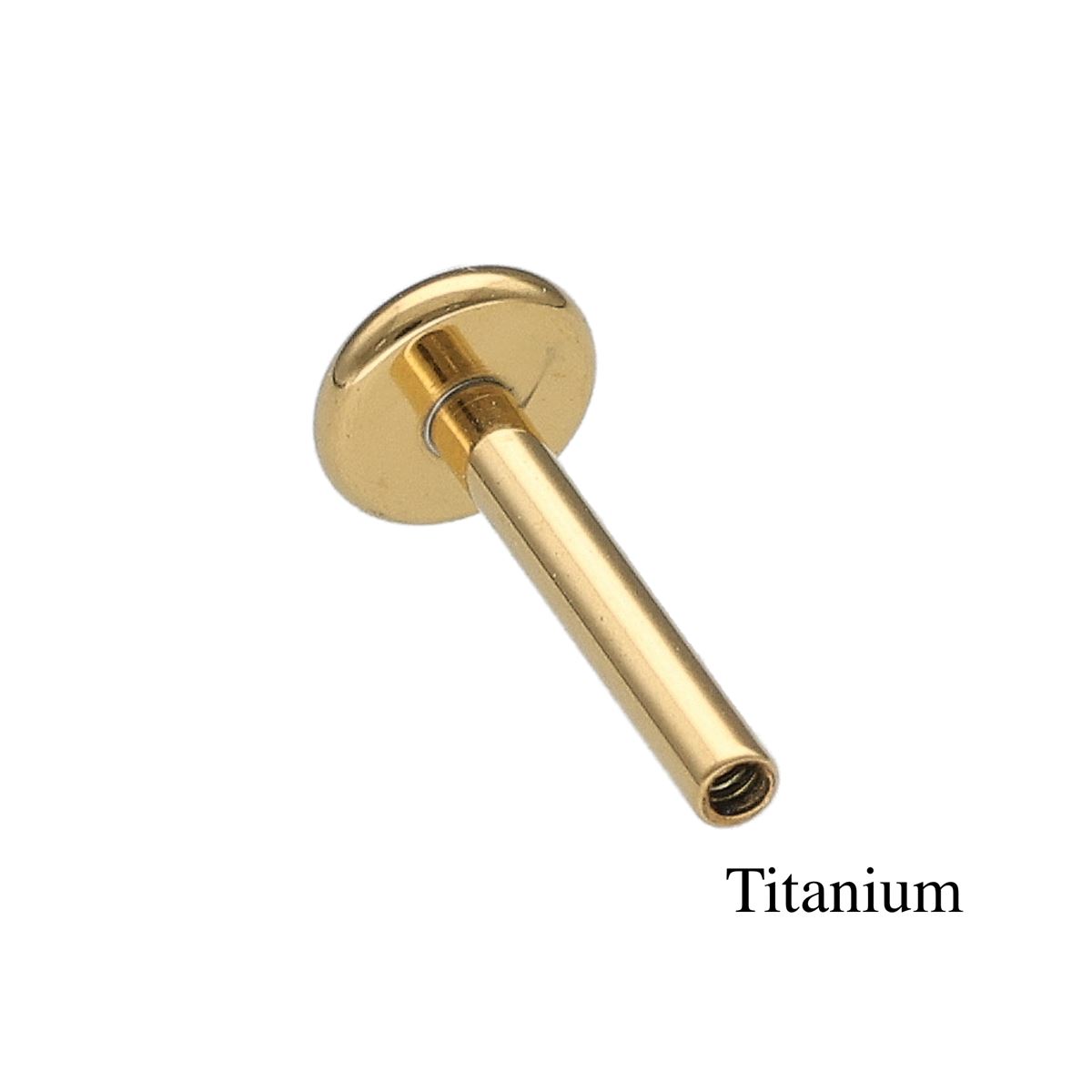 Labret in goud titanium, inner 1.2mm