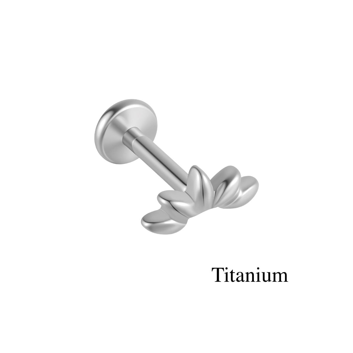 Labret/helix/tragus in titanium F136 met 5 lussen