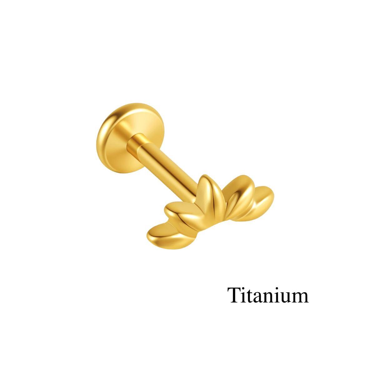 Labret/helix/tragus piercing in goud titanium F136 met 5 lussen