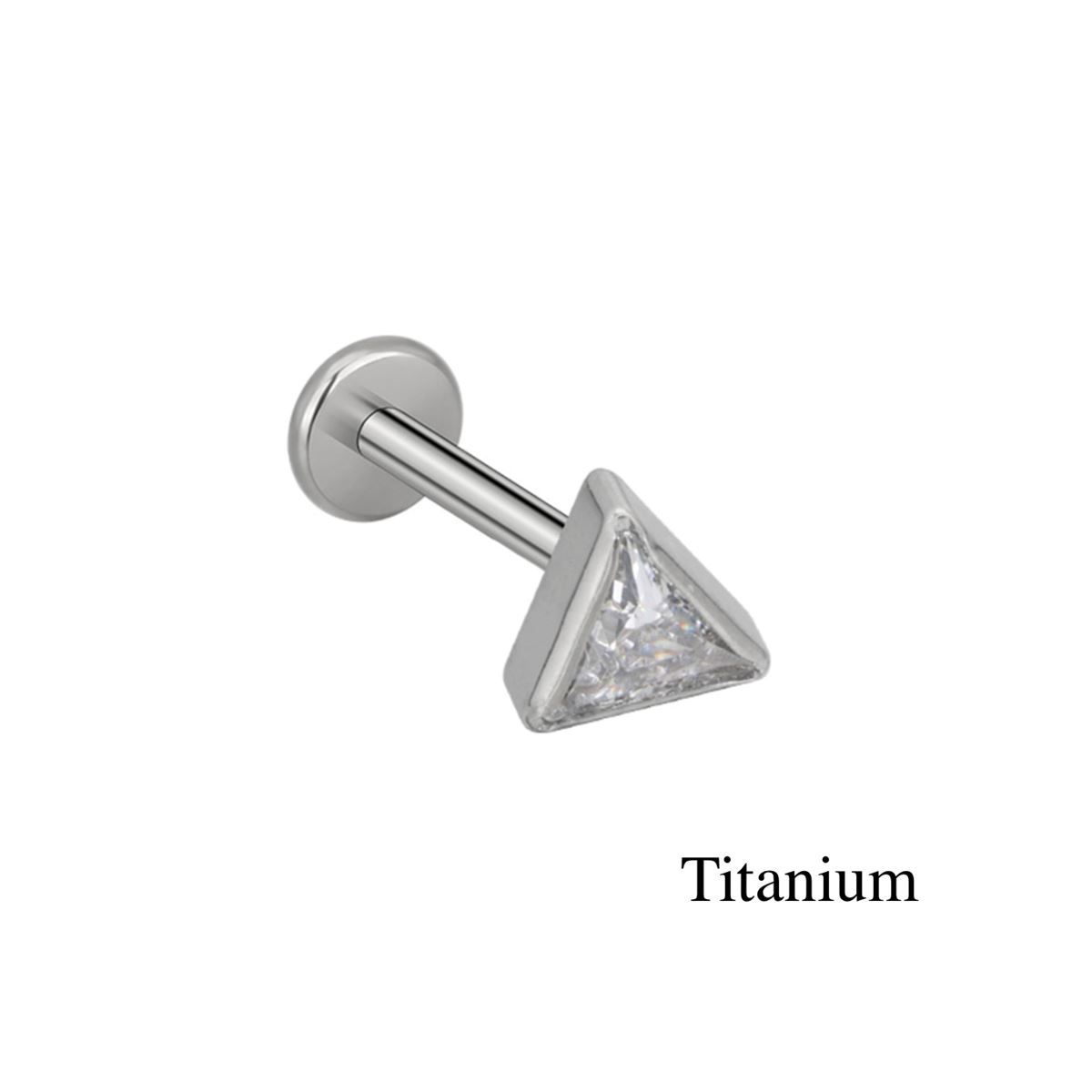 Labret/helix/tragus piercing en titane F136 avec un triangle