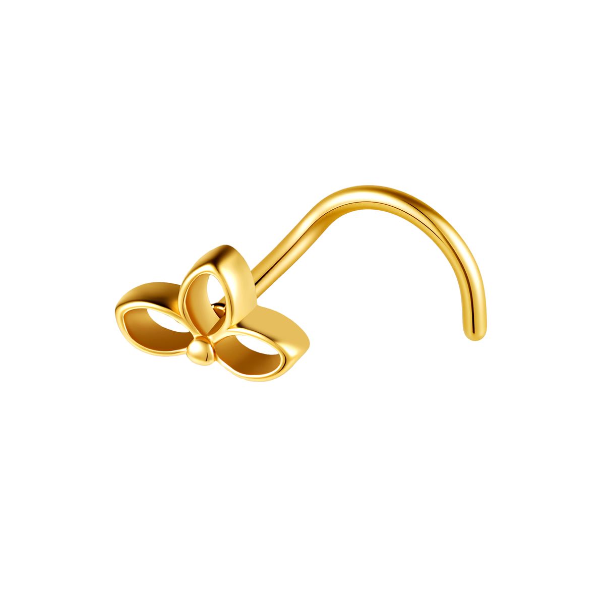 Neuspiercing in goud chirurgisch staal open lotus