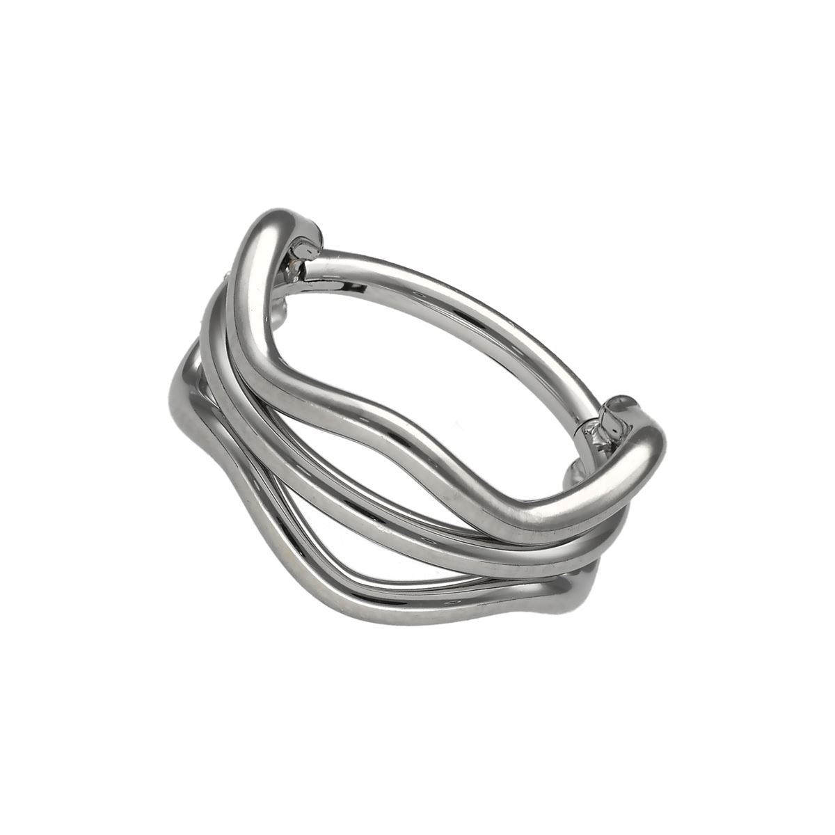 Segmentring/clicker in chirurgisch staal 3 dubbele ring