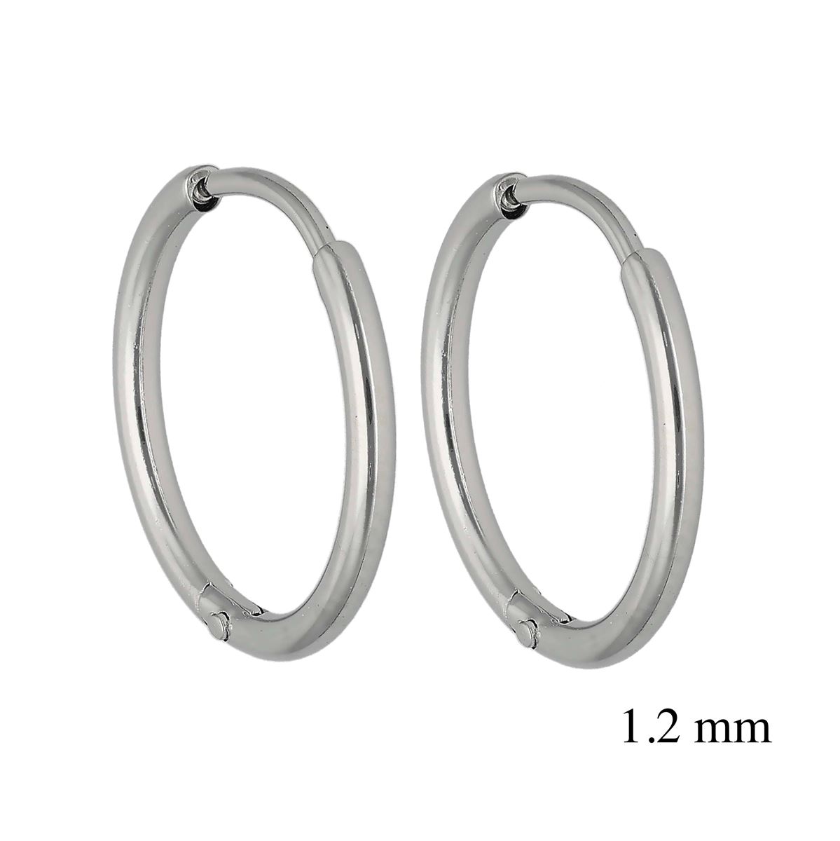 Oorringen in staal 1.2mm