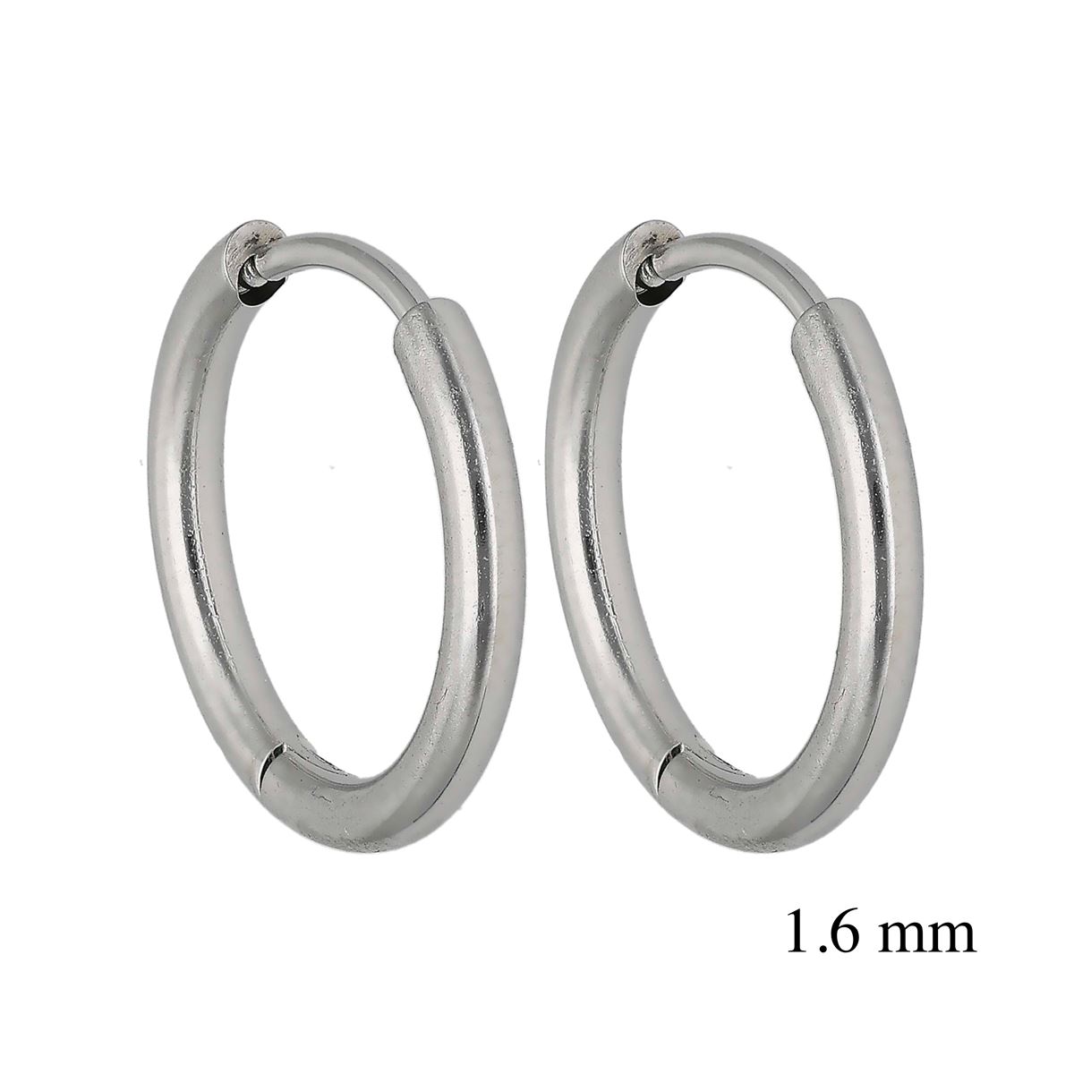 Oorringen in staal, 1.6mm