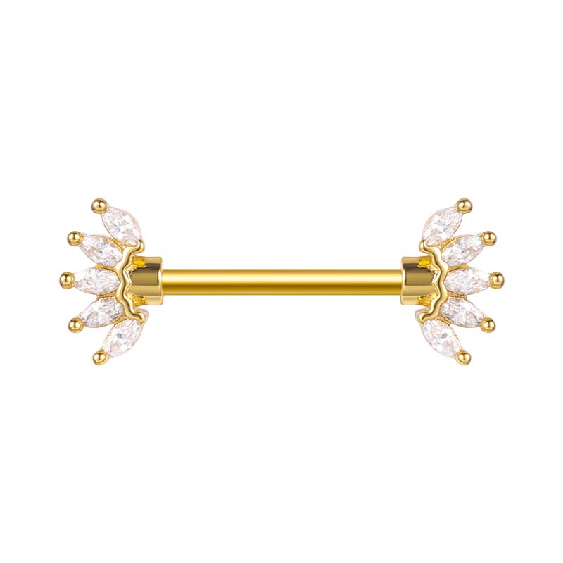 Piercing Téton Tribal En Acier Chirurgical – Barre Droite 22 Mm, Diamètre 1,6 Mm – Neuf