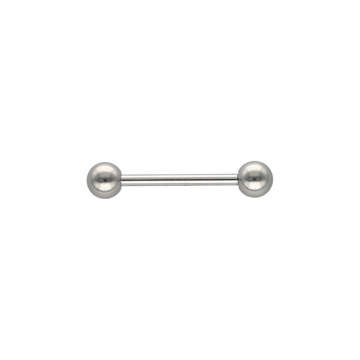 Tongpiercing/Barbell in chirurgisch staal met bolletjes, 1.6mm
