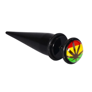 Fake taper in acrylic, cannabis rasta