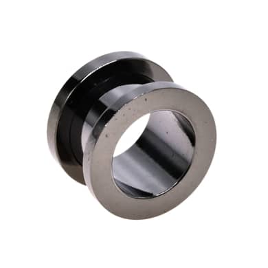 Flesh tunnel en acier chirurgical, anthracite (gris foncé)