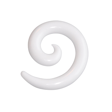 Spiraal stretcher in wit acrylic