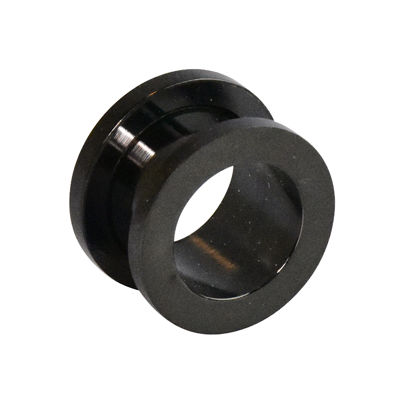 Flesh tunnel en acier noir chirurgical, vissable