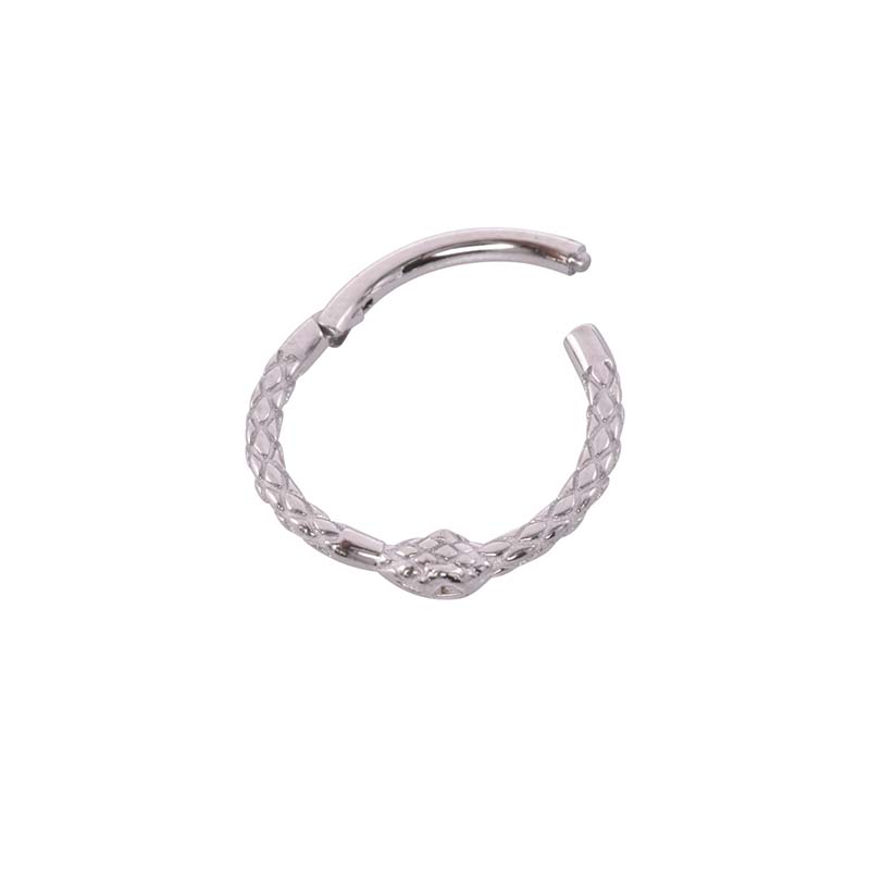 Bijou Piercing Hypoallergénique Bijoux Piercing 16G 8mm Anneau Septum Clicker Vankula - Acier Chirurgical 16G 8mm - Noir, Argent, Or - Hélix, Daith, Tragus Piercing Nez Acier Inox Percing Au Nez Anneau